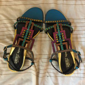 Sparkly Gladiator sandals made in Italy